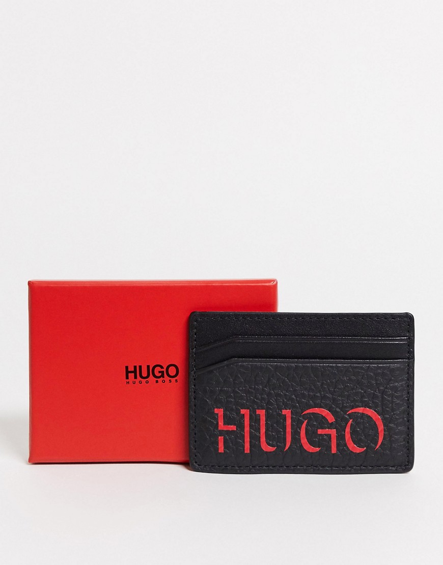 HUGO - Victorian - Portacarte in pelle-Nero