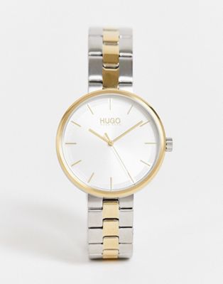 HUGO womens mix metal bracelet watch in multi