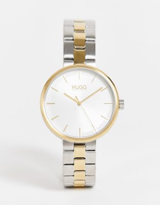 Hugo womens mix metal bracelet watch in multi
