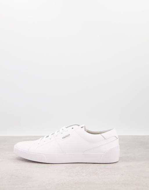 HUGO - Zero Tenn - Leren sneakers in wit