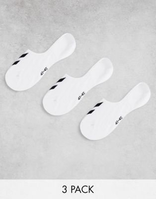 Hummel 3 pack invisible no show sock in white