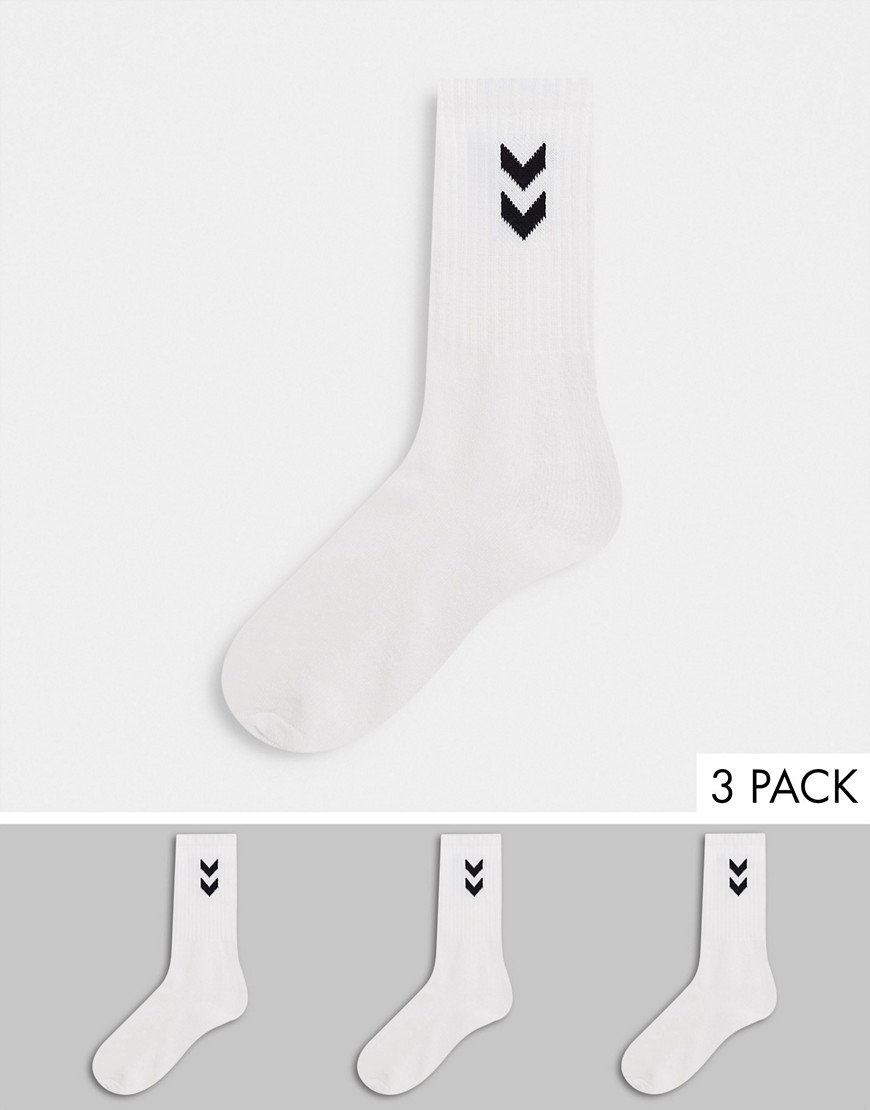 Hummel 3 Pack Socks In White