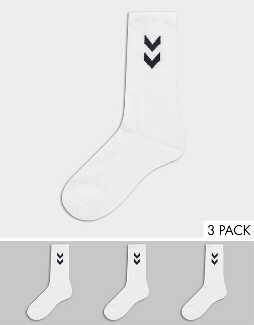 Hummel 3 Pack Socks in White