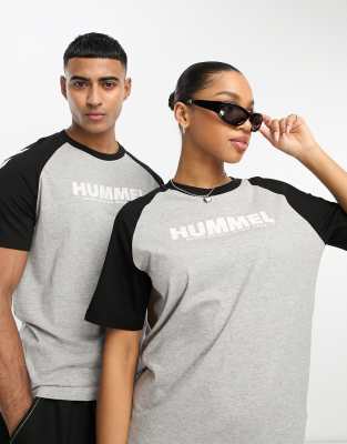 Hummel - Blocked - Unisex-T-Shirt in Grau