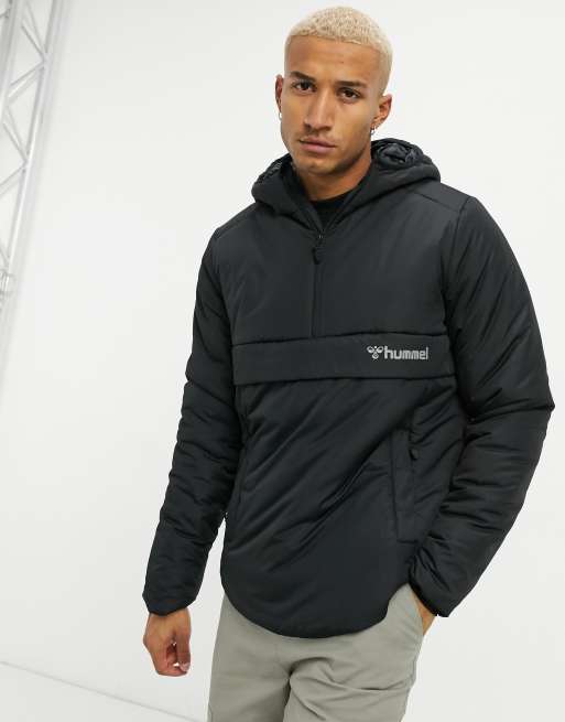 Hummel Chase half zip jacket in black