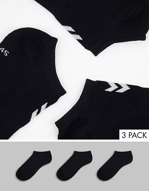 Hummel 3 pack classic logo socks in black