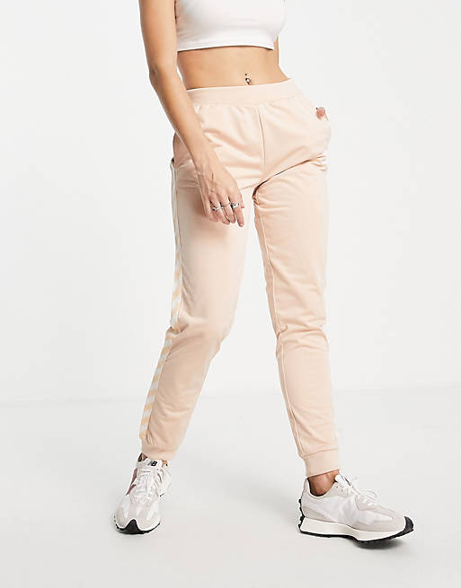 Hummel Classic taped high waisted leggings in pink