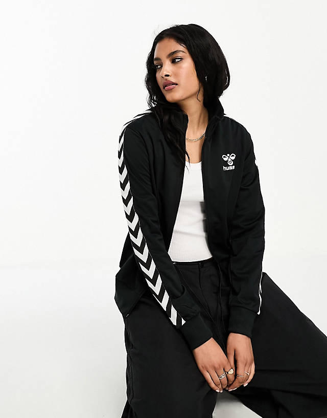 Hummel - classic taped track jacket in black