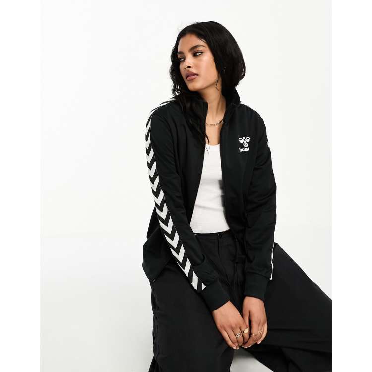 Hummel Classic taped track jacket in black