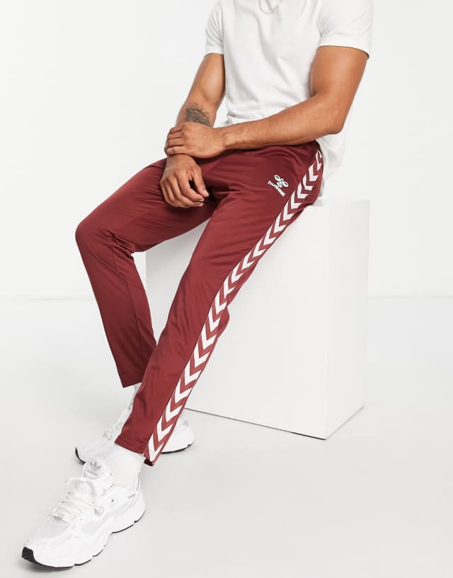 Hummel classic track pants in burgundy