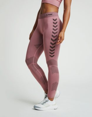 Hummel - First - Nahtlose Sport-Leggings in Rosa