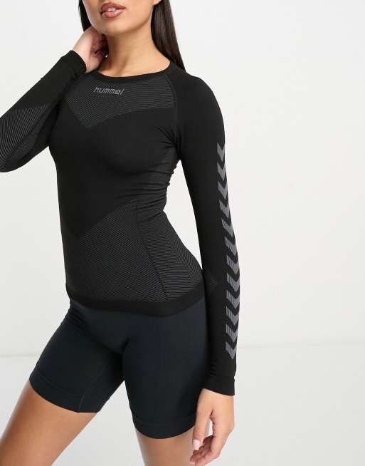 Hummel - First - T-shirt sans coutures à manches longues en jersey - Noir