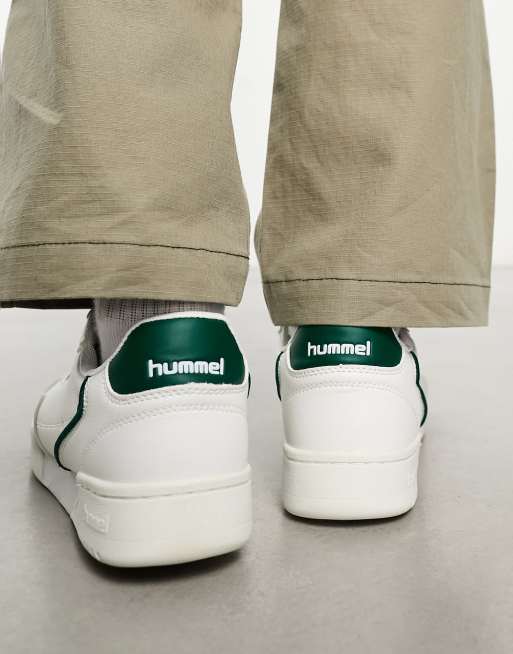 Zapatillas de deporte blancas y verdes retro Forli de Hummel