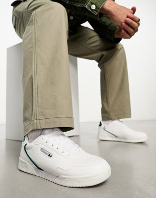Hummel Forli retro trainers in white and green