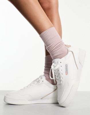 Hummel Forli trainers in white and rose
