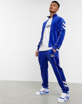 Hummel Hive Haut de surv tement en velours Bleu ASOS