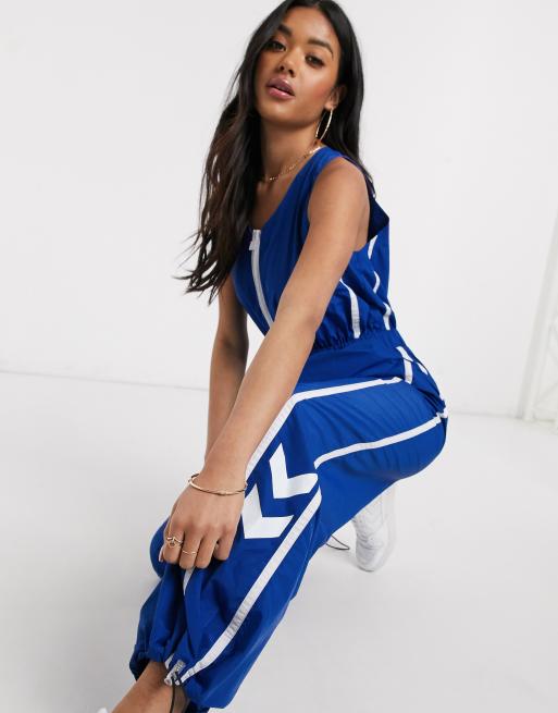 Gæsterne abort praktiseret Hummel Hive jumpsuit in blue | ASOS