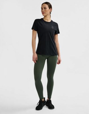 hummel - Leggings in Khaki-Grün