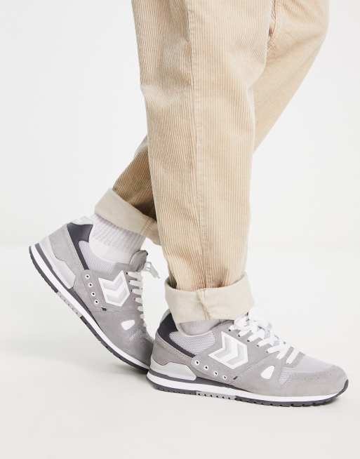 Hummel - Marathona - Baskets en daim - Gris