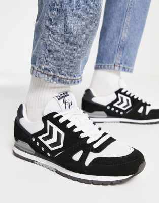 Hummel Marathona suede trainers in black  - ASOS Price Checker