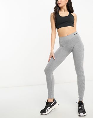 Hummel - Nahtlose Leggings in Grau mit mittelhohem Bund