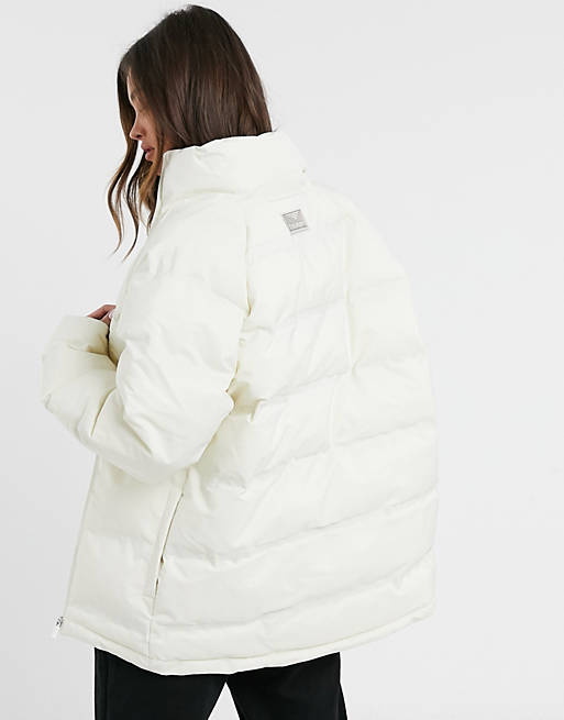  Hummel quilted puffer jacket in cream 