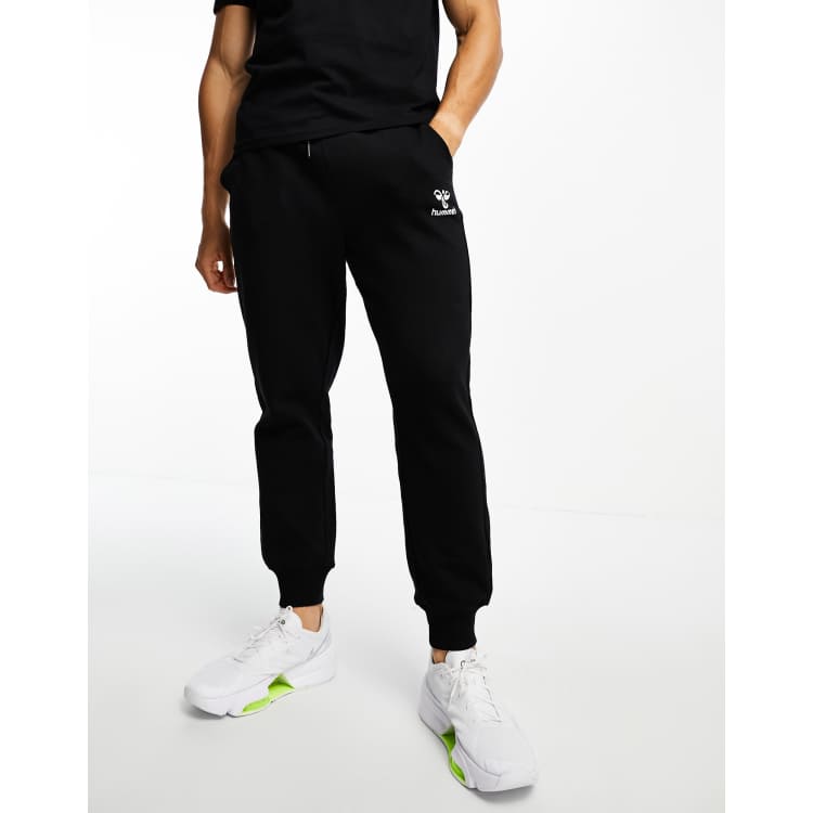 Hummel regular fit joggers with logo in black ASOS