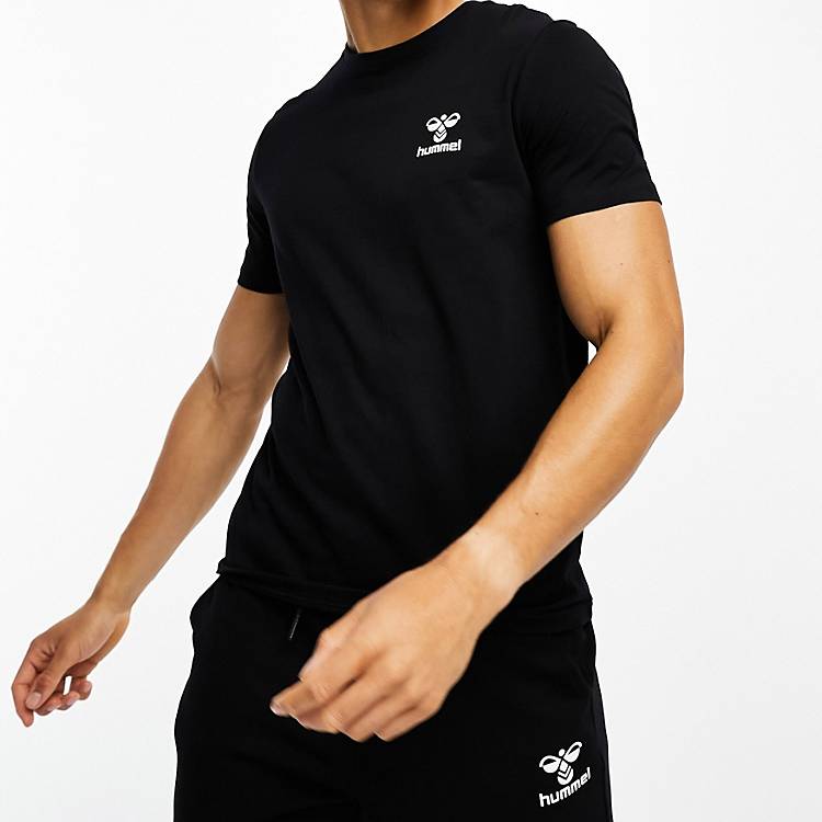 Hummel regular fit T-shirt with logo in black | ASOS