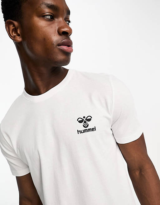 Hummel regular fit t-shirt with logo in white | ASOS
