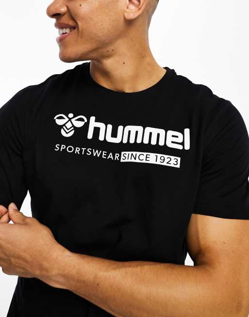 Hummel regular fit T-shirt with black ASOS | logo in oversized