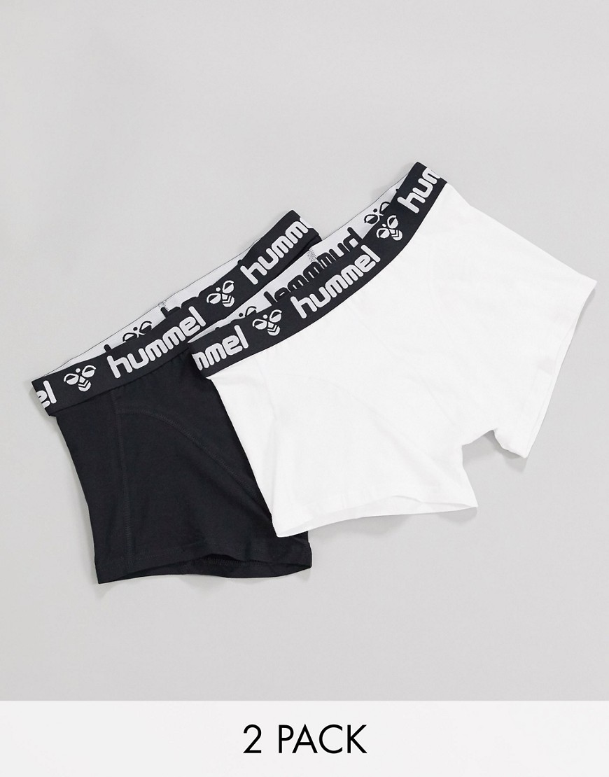 Hummel - Set van 2 boxershorts in zwart en wit-Multi