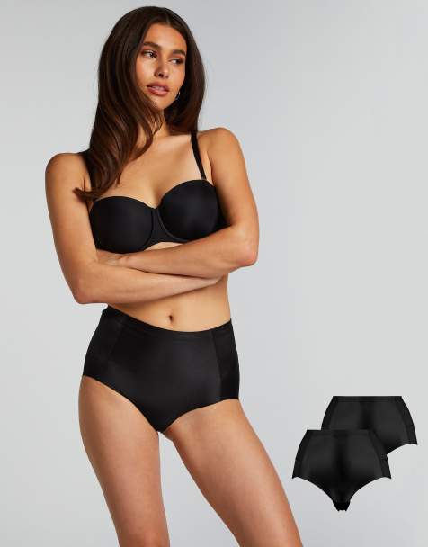 Hunkemöller – 2er-Pack formende Slips in Schwarz - view 1