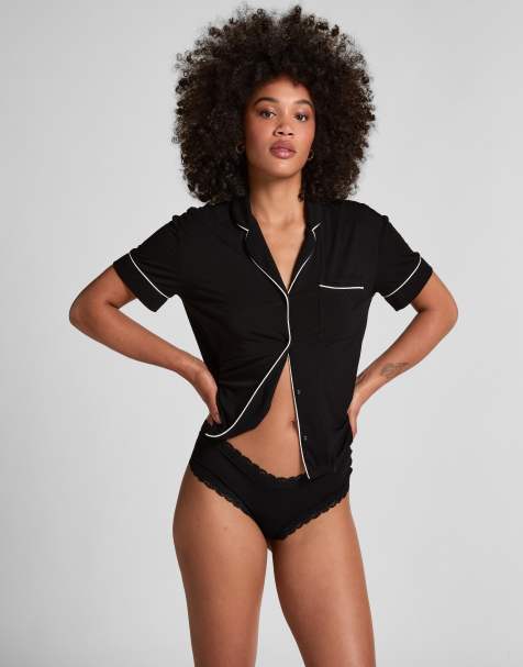 Hunkemöller – Alex – V-förmiger Brasilian-Slip in Schwarz - view 1