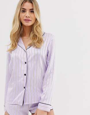 satin pyjama top