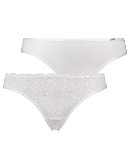 Hunkemöller - Angie - Lot de 2 strings - Blanc, 4 de 4