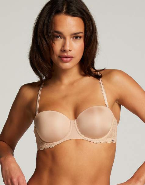 Hunkemoller Angie padded strapless underwired bra in beige - view 1
