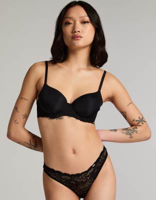 Hunkemoller Angie padded underwired bra in black