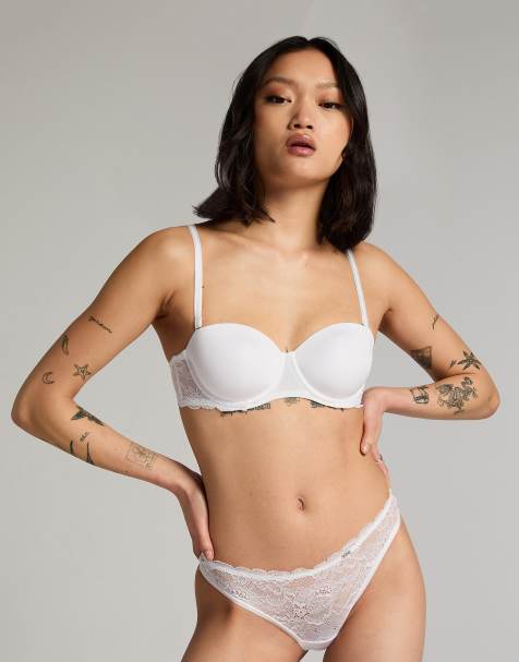 Hunkemöller - Angie - Valentijn - Gewatteerde strapless beugel-bh in wit - view 1