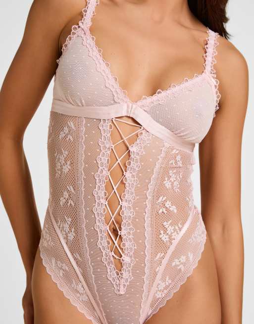 Hunkemoller body Eleanora in roze, 2 van 5