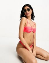 Boux Avenue Mauritius plunge bikini top - Green - 34DD