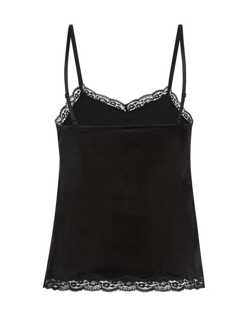 Hunkemoller - Caraco en velours et dentelle - Noir, 5 de 6