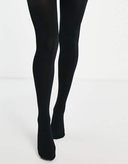 Hunkemoller - Collant 100 denari morbidi e foderati, colore nero