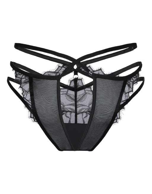 Hunkemoller culotte brésilienne échancrée bea noire, 5 de 5