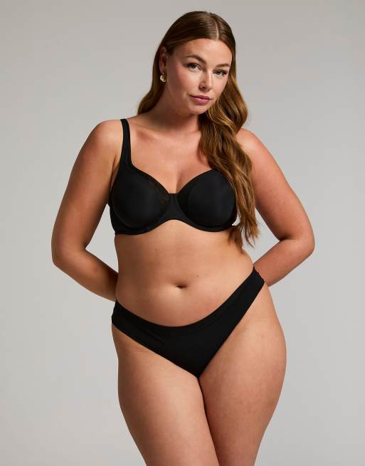 Hunkemöller - Culotte brésilienne en tulle - Noir