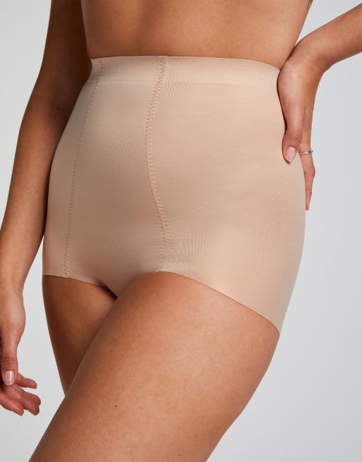 Hunkemöller - Culotte taille haute effet sculptant en imitation néoprène - Beige, 2 de 3