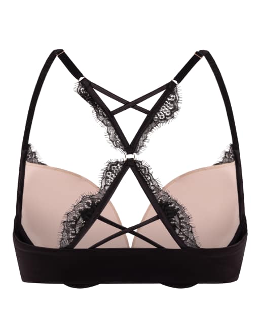 Hunkemoller Cynthia padded underwired bra in black, 2 of 2