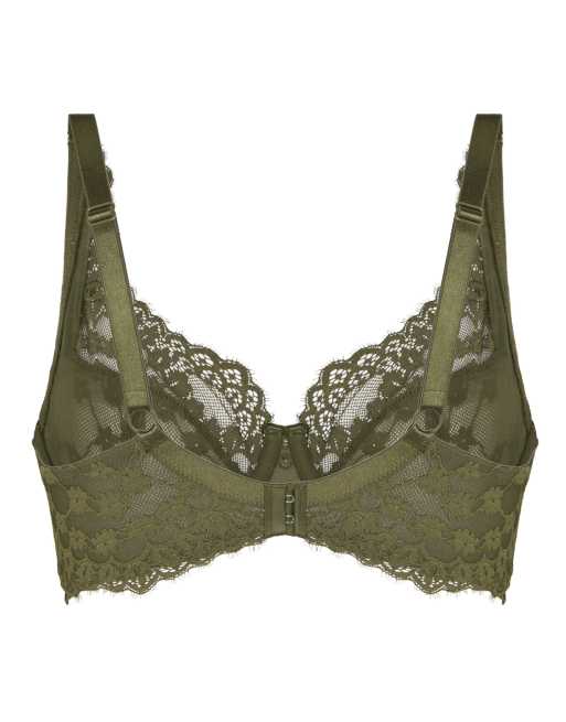 Hunkemoller Daisy beugelbh zonder padding in groen, 6 van 6