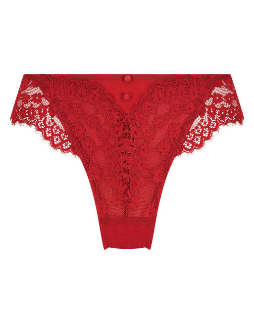 Hunkemoller Daisy brazilian in red, 4 of 5