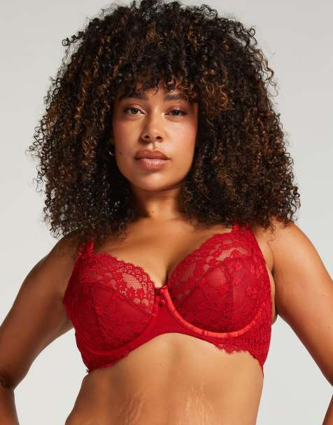 Hunkemoller Daisy non-padded underwired bra in red - view 1