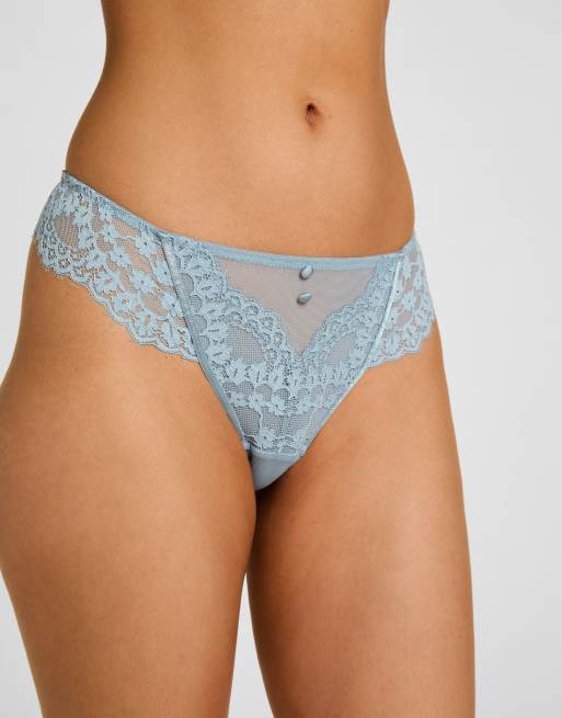 Hunkemoller Daisy string bleu, 2 de 5